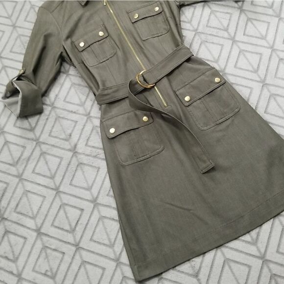 Green Belted Midi Dress  - Picture 2 of 9